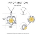 thumbnail image 6 of Midir&Etain Sunflower Celtic Knot Necklace 925 Sterling Silver Triangle Celtic Knot Jewelry Heart Trinity Irish Knot Necklace for Women Girlfriend, 6 of 7