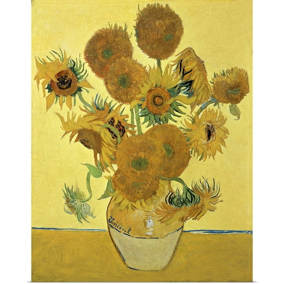 Great BIG Canvas | Rolled Vincent Van Gogh Poster Print entitled Sunflowers, 1888
