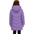 thumbnail image 3 of Wantdo Big Girl's Jacket Warm Winter Coat Heavyweight Winter Jacket Mid-length Coat Purple 18/20, 3 of 8