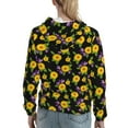 thumbnail image 7 of Honeii Daisies Flowers Pattern Womens Oversized Hoodies Long Sleeve Sweatshirts Pullover Fall Outfits with Pocket-Large, 7 of 7