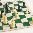 thumbnail image 4 of Visland Portable Chess Pieces Set, 32 Single Weighted Tournament Chess Pieces, Green Travel Chess Mat Travel Game, 4 of 5