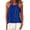 Blue, variant on Women's Halter Neck Tank Top Button Detail Sleeveless Blouse Casual Loose Fit Cotton Cami Top for Summer Daily Wear (Purple,S)