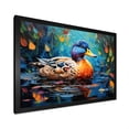 thumbnail image 2 of Designart "Fauvist Interpretation of Duck Pond II" Animals Framed Wall Art Decor - Modern Farmhouse Blue Duck Living Room Framed Canvas Art, 2 of 6