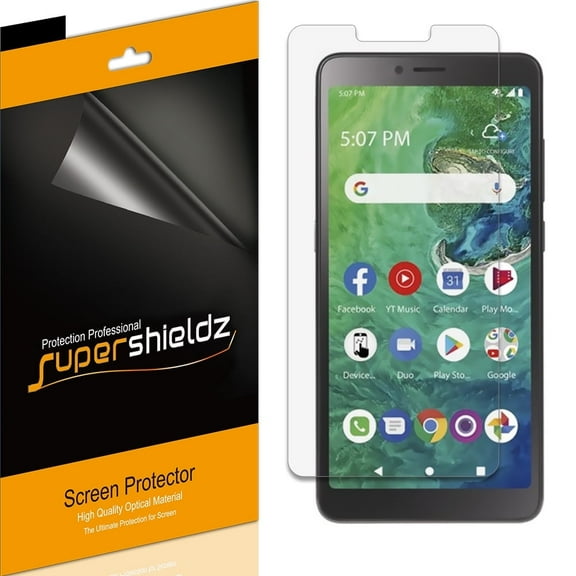 [6-Pack] Supershieldz for Alcatel TCL A2 (A507DL) Screen Protector, Anti-Bubble High Definition (HD) Clear Shield