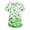 Cyan #009, variant on St Patricks Day Scrub Tops for Women Shamrock V Neck Nursing Uniform Clover Short Sleeve Green Lucky Scrubs with Pockets Light Green XL