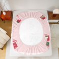 thumbnail image 5 of Homewish Initial P Letter Twin Sheet Sets for Kids, Cartoon Princess Elf Twin Fitted Sheet, Pink Xmas Buffalo Plaid Flat Sheet, Breathable Home Decor, 3 Pieces, 5 of 7