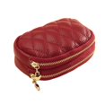 thumbnail image 1 of HLONK Coin Purse Dual Zippered Compartments Small Purse Versatile Change Purse with Textured Leather Design, 1 of 5
