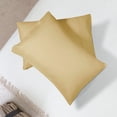 thumbnail image 2 of PiccoCasa 2 Pack Queen Pillowcases 1800 Series Brushed Microfiber Pillow Covers Envelope Closure Gold, 2 of 6