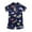 Dark Blue, variant on Utoimkio Toddler Baby Boy Girl Summer Pajama Set Comfort Breathable Short Sleeve Button Down Shirt Tops+Shorts 2Pcs Baby Summer Pajamas Clothes