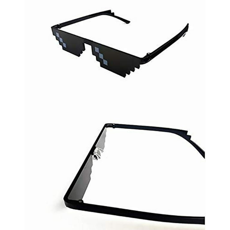 Magik Thug Life Glasses Sunglasses MLG Shades Eyewear 8 Bit Pixel Unisex  Meme Cool Mosaic Glasses Party Glasses (3 Pack(Square+3Grid+6Grid)) 