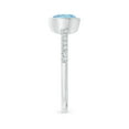 thumbnail image 3 of Angara Natural 1 Ct. Aquamarine with Diamond Solitaire Ring in 14K White Gold for Women (Ring Size: 3.5), 3 of 10