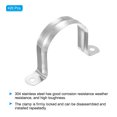 thumbnail image 3 of Unique Bargains 63mm Rigid Pipe Strap Clamp, 20 Pcs 304 Stainless Steel Two Hole U-shape Tube Clip, 3 of 5