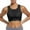 Black Everyday Bra for Women, variant on ATOYSOY Women's Everyday Bra Wireless Sports Bra Workout Gym Yoga Breathable Push Up Underwear Front Closure Zipper Smoothing Comfort Bra Camisole Black L
