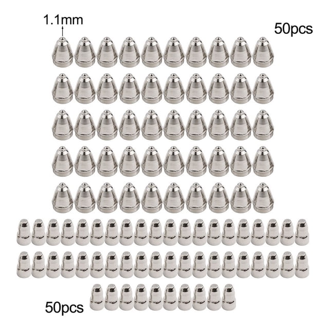 High Conductivity Electrode Plasma Nozzle Cutter Industrial Plasma Applications Nozzle Aperture 1.1mm Plasma Cutting Consumables