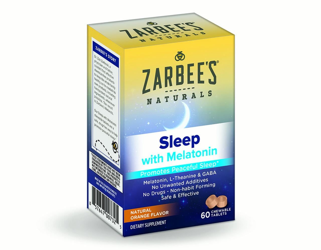 Zarbee's Naturals Adult Sleep Chewable Tablets with 5 mg of Melatonin