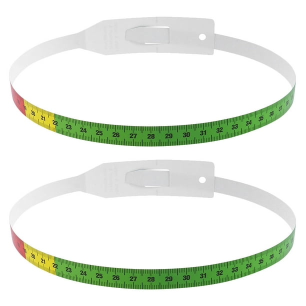 GOOHOCHY Cinta métrica de circunferencia de la cabeza de 2 uds., regla medidora de cabeza reutilizable de plástico de 56,5 cm, cinta para bebés y niños pequeños