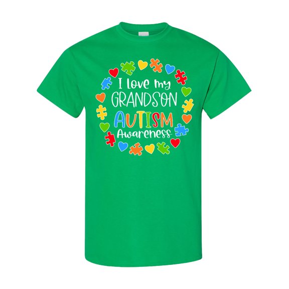 Inktastic I Love My Grandson Autism Awareness T-Shirt