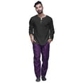 thumbnail image 2 of Atasi Solid Ready Made Dupion Elastic Pajama For Mens Ethnic Bottom Pants, 2 of 5