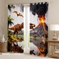 thumbnail image 2 of Feelyou Rustic Dinosaur Curtains Pack of 2 (42x84 Each), Animal Curtains Blackout, 2 of 6