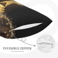 thumbnail image 5 of Fotbe Golden Glitter And Light Pillow Cases - Envelope Closure - Luxury, Extra Soft, Cooling Pillow Covers - Wrinkle, Fade, Stain Resistant-16"x24", 5 of 8