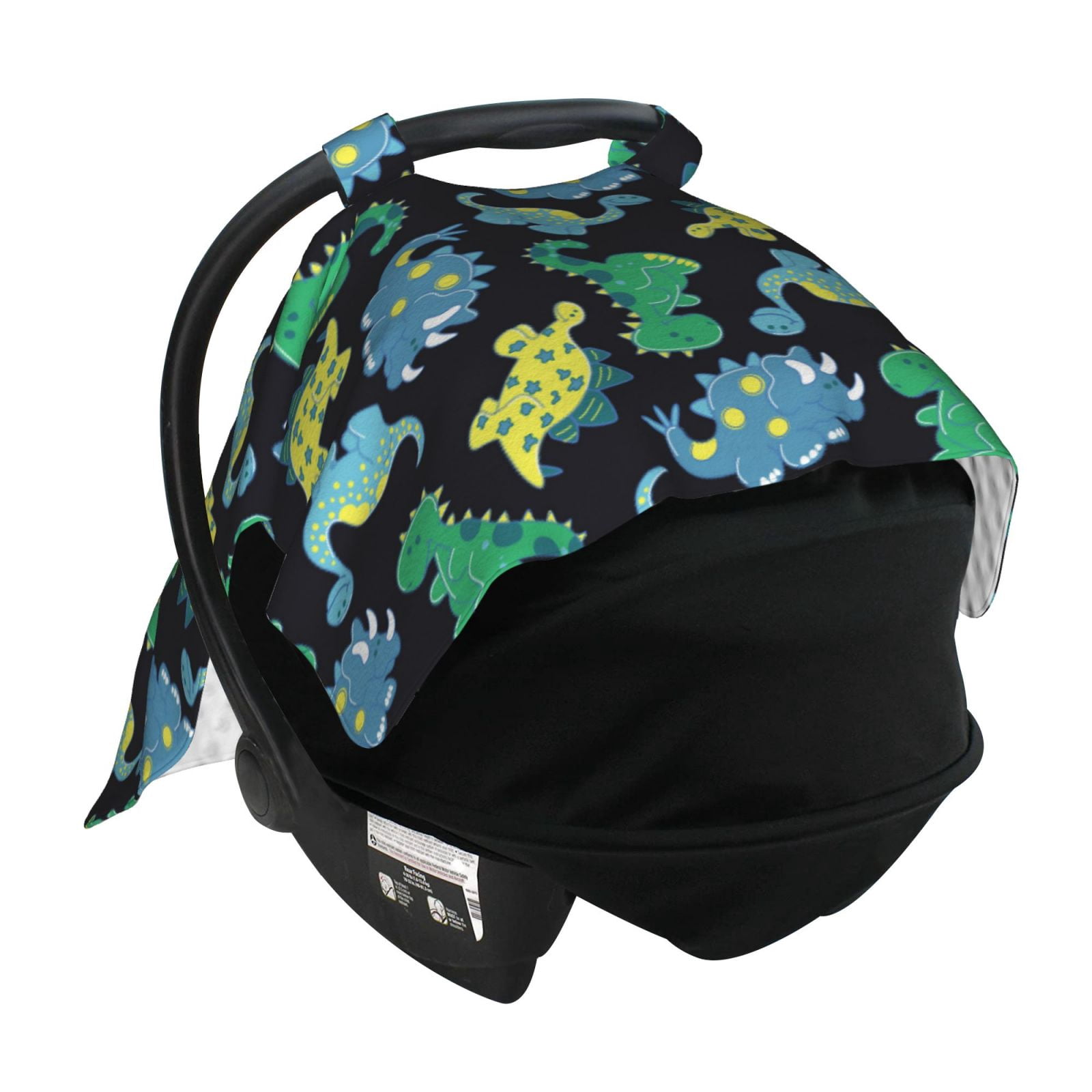 Car Seat Cover Baby - colorful Dinosaur Breathable Infant Car Seat Cover for Baby Carseat, Lightweight Comfort Baby Essentials Must Haves Newborn Stuff for Girl Boy