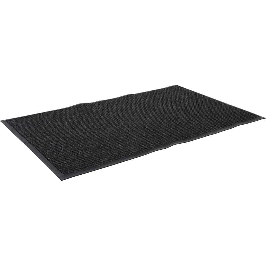 Genuine Joe Waterguard Indoor/outdoor Mats - Carpeted Floor, Hard Floor, Indoor, Outdoor - 60" Length X 36" Width - Rubber, Polypropylene -  Gray