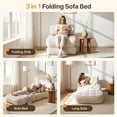 thumbnail image 6 of Home Folding Sofa Bed, Portable Boneless Convertible Floor Couch for Adult W/Pillow Sleeper Sofa & Back Support, Foldable Chair Bed Mattress Comfort Floor Sofa Sleeper for Living Room,Beige,Single, 6 of 9