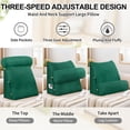 thumbnail image 4 of Eurhowing Adjustable Bed Wedge Pillow, Memory Foam Triangular Headboard Pillow with Neck Roll Pillow, Back Support Rest Pillow for Reading & Sleeping, Green, 4 of 11