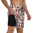 thumbnail image 3 of Fotbe Rocket Pattern Men’s Swim Trunks Quick Dry Swim Shorts Board Shorts with Mesh Lining-XX-Large, 3 of 9