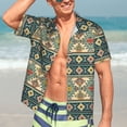 thumbnail image 5 of Yiaed Traditional Tribal Aztec1 Print Hawaiian Shirt for Men Short Sleeve Button Down Shirts Beach Shirts for Men-Medium, 5 of 5