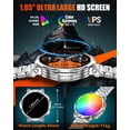 thumbnail image 2 of Reloj inteligente PODOEIL con pantalla grande de 1,85 pulgadas con linterna IP68, 2 of 8