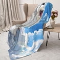 thumbnail image 3 of Rateoe Cute Cloud Bichon Frise Pattern Flannel Throw Blanket, Ultra-soft Blanket for Bed, Couch, Car, Hypoallergenic Anti-pilling blanket-50"x40"(Vertical), 3 of 6