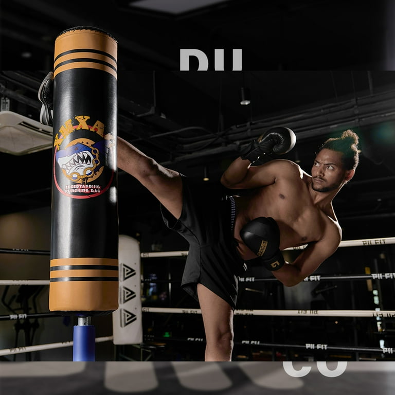 Punching Bag with Stand Adult Freestanding Heavy Boxing Bag with Suction Cup Base for Adult Youth Men Stand Kickboxing Bag for Home Office Gym