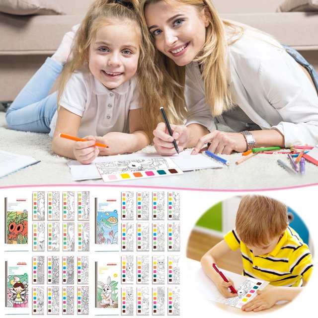 Ganfancp Halloween Navidad Mini Acuarela Cuaderno de Dibujo Cuaderno de Dibujo para Niños Cuaderno de Graffiti Cuaderno para Colorear Acuarela Cuaderno de Dibujo a Mano Rebajas Flash Deals 1X Cuadern