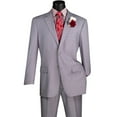thumbnail image 3 of VINCI Men's Light Gray 2-Button Suit w/ Adjustable Waistband, Reg-Fit - NEW, 3 of 3