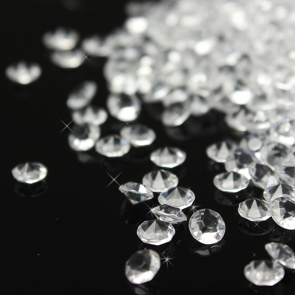 2000 Clear Acrylic Diamond Confetti 4.5mm for Wedding Decoration Table Scatters 