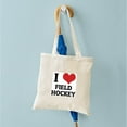 thumbnail image 4 of CafePress - I Love Field Hockey Tote Bag - Unisex Canvas Tote Bag, Beige, 1-Piece, 4 of 6
