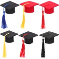 thumbnail image 3 of 6pcs Graduation Hat Bottle Covers Mini Graduation Caps with Tassel Wine Bottle Cover, 3 of 8