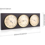 Nvzi Wall Barometer Thermometer Hygrometer Weather Station Hanging Home/Office Metal Material