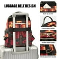 thumbnail image 4 of Casual Red Candles with Roses Hearts Backpack for School,College and Travel, Water Resistant Bookbag,, 4 of 7