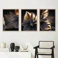 thumbnail image 3 of 3pcs Frameless Black Golden Plant Leaf Canvas Painting Abstract Wall Art Nordic Living Room Decoration Picture Poster and Print Modern Home Decor No Frame, 3 of 4