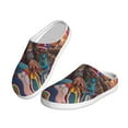 thumbnail image 2 of Lsque Fantasy Colorful Beast Pattern Womens Comfort Cotton on Scuff With Memory Foam and Anti-skid Sole Slipper-42/43, 2 of 7