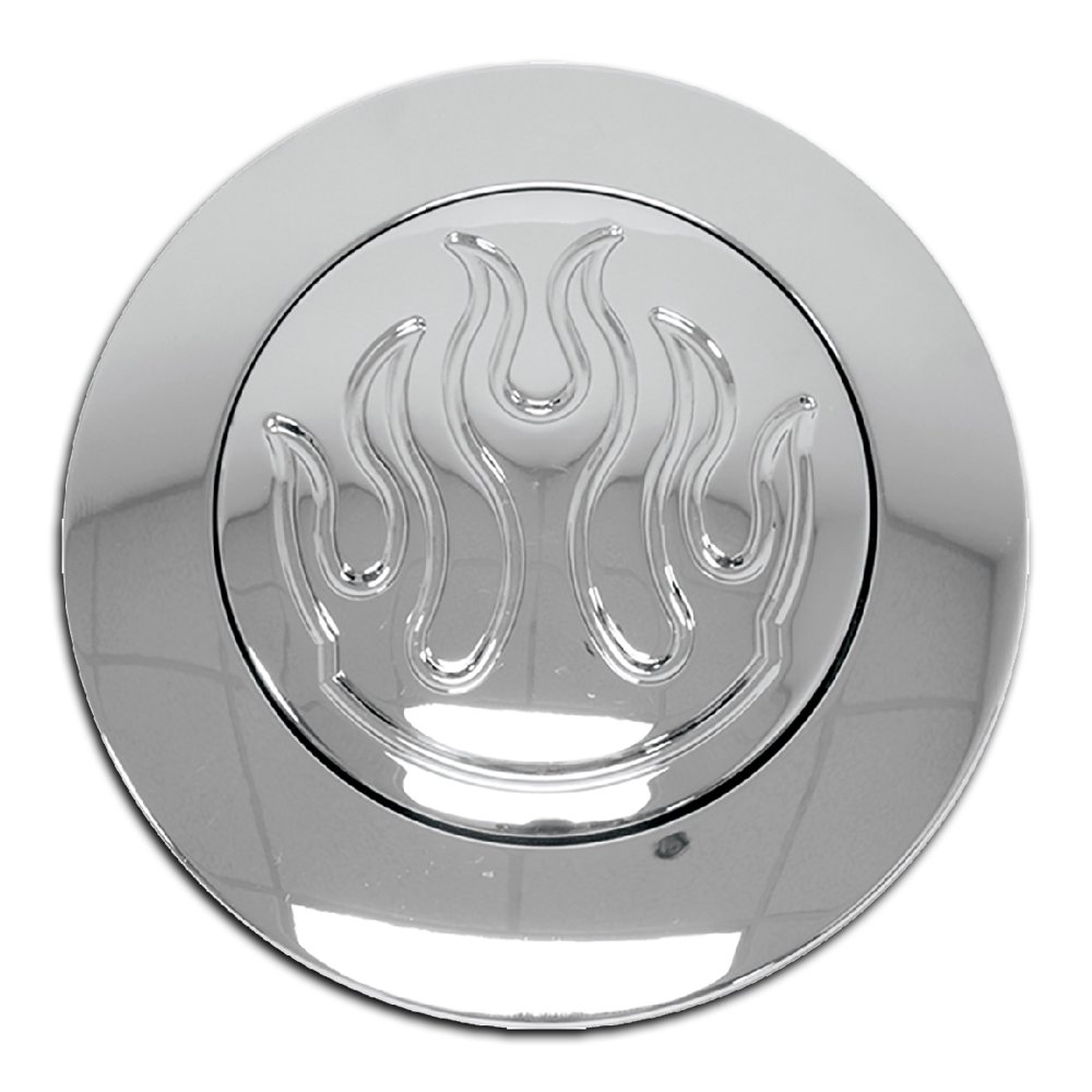 Fits 196794 Chevy GM Flamed Chrome Aluminum Steering Wheel Horn Button