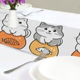 thumbnail image 4 of Yayeee Table Runner 90 inches Long Home Kitchen Dinning Party Decoration, Gray Cute Cat, 4 of 7