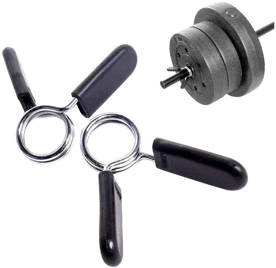 Olympic Barbell Clips 1 inch I Multi-Size Adjustable Barbell Collar I Quick Release Weight Clips I Barbell Clamps Pair of Lockingfor Olympic Dumbbell Bar Great for Crossfit Weightlifting Pro Training 