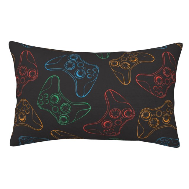Cauagu Gamepad Joystick Game Print Pillow Covers with Envelope Closure,1PC Pillow Cases Decorative Pillow Case for Bed & Couch, Pillows Not Included-14"x20"