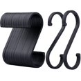 thumbnail image 1 of Set Of 12 S-hooks S-hook Black Metal Rust-proof S-shaped Hook For Kitchen Bathroom Bedroom Office And Garden(black), 1 of 5