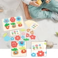 thumbnail image 1 of Juego de rompecabezas apilable de flores de madera, juguete para combinar colores y formas, juguetes educativos tempranos, clasificador de formas para, 1 of 8