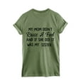 thumbnail image 3 of Lilgiuy Sales My Mom Didn't Raise a Fool Shirt for Teen Girls Funny Novelty Letter Print Family T-Shirt Summer Short Sleeve Casual Tops Green, 3 of 3