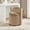 Khaki, variant on Teddy Fleece Vanity Stool with Backrest and Cozy Pillow, 360°Swivel Makeup Vanity Chair with Hidden Storage for Bedroom,Dressing, Living Room, Pink